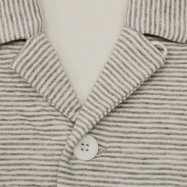 オーガニックコットン＆ヤク メンズエアニットボーダーパジャマ