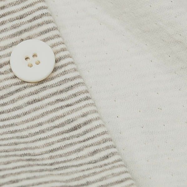 オーガニックコットン＆ヤク メンズエアニットボーダーパジャマ