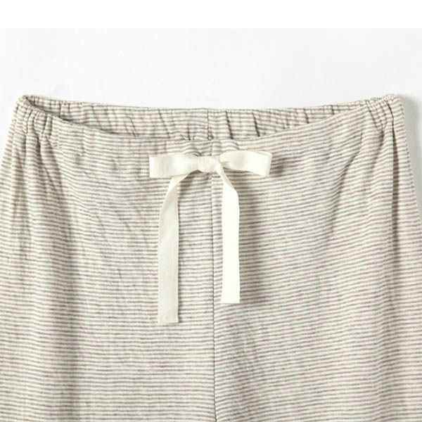 オーガニックコットン＆ヤク メンズエアニットボーダーパジャマ