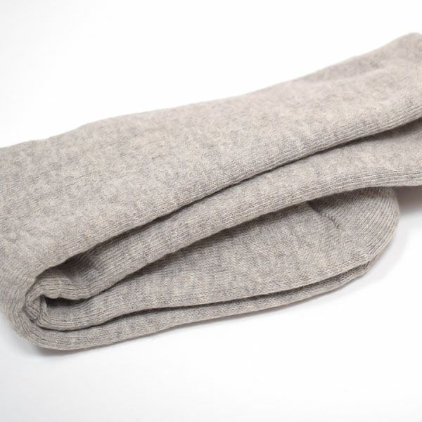 オーガニックコットン＆ヤク 二重ソックス グレー 22-24