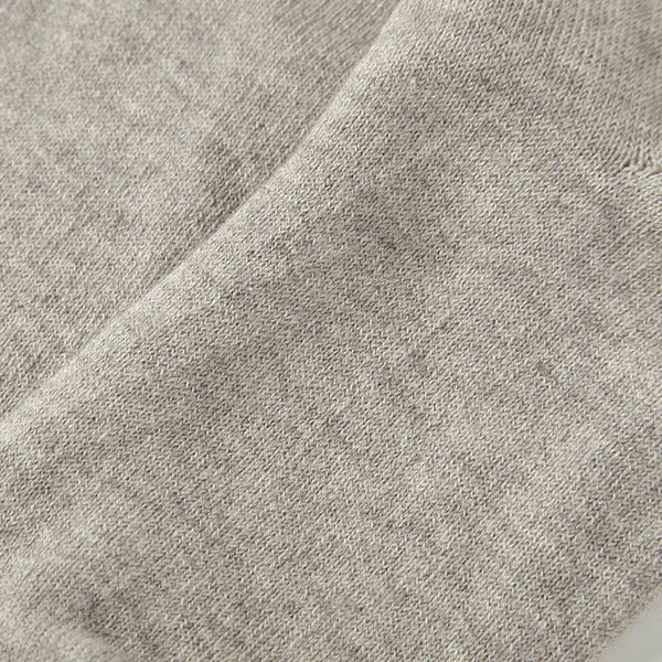 オーガニックコットン＆ヤク 二重ソックス グレー 22-24