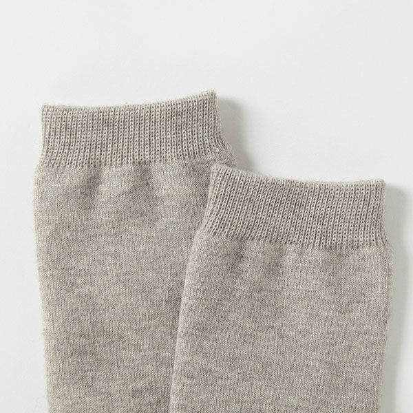 オーガニックコットン＆ヤク 二重ソックス グレー 22-24