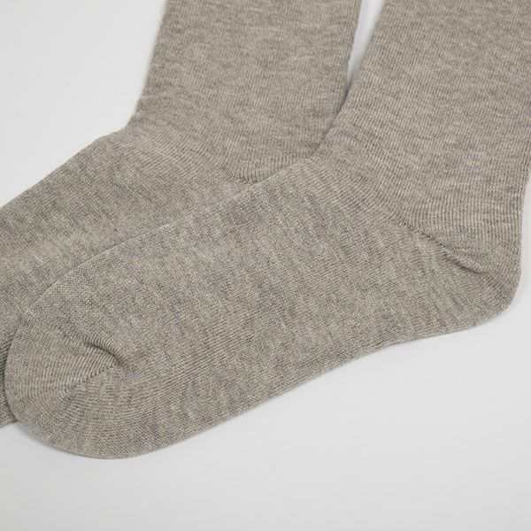 オーガニックコットン＆ヤク 二重ソックス グレー 22-24