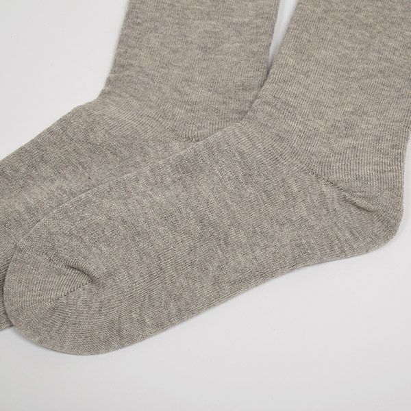 オーガニックコットン＆ヤク 二重ソックス グレー 22-24