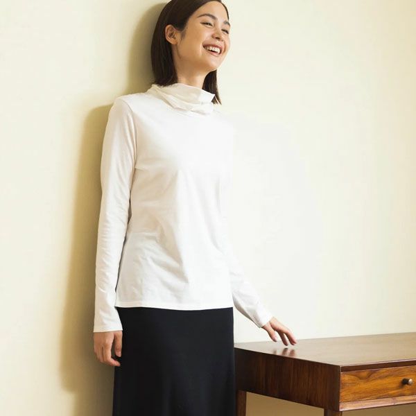 オーガニックコットン オフタートルトップ