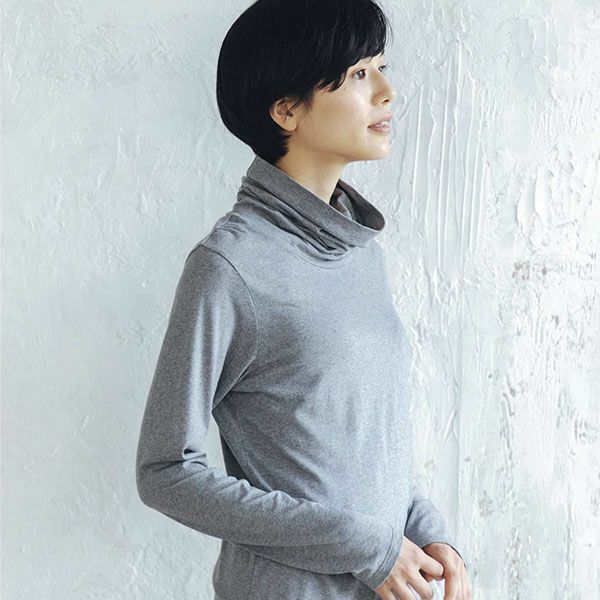 オーガニックコットン オフタートルトップ