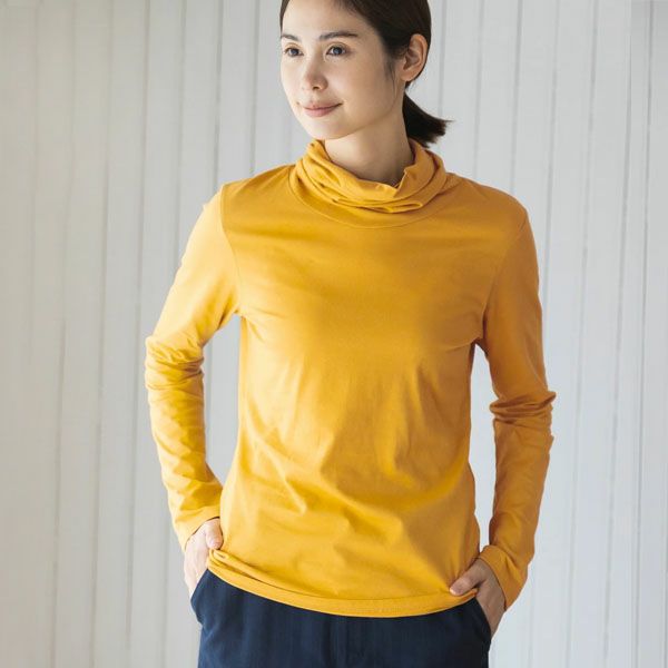 オーガニックコットン オフタートルトップ