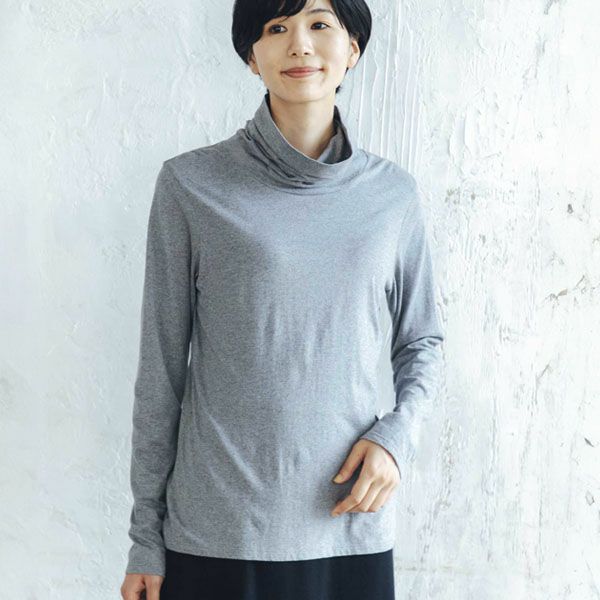 オーガニックコットン オフタートルトップ