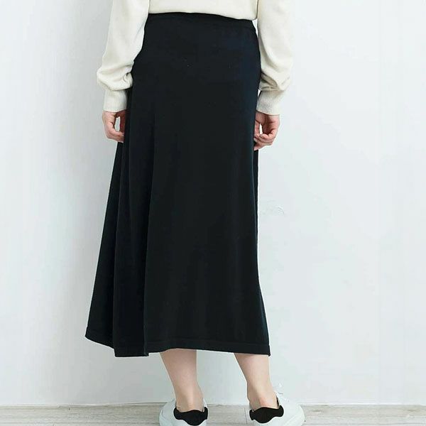 オーガニックコットン ニットAラインスカート