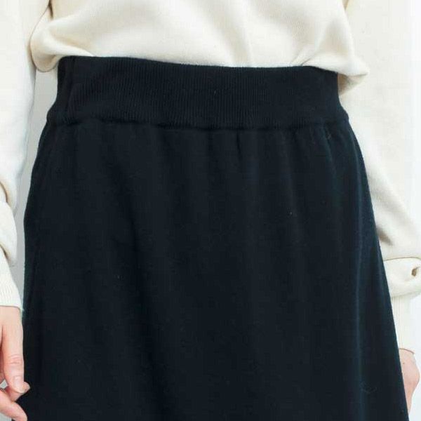 オーガニックコットン ニットAラインスカート
