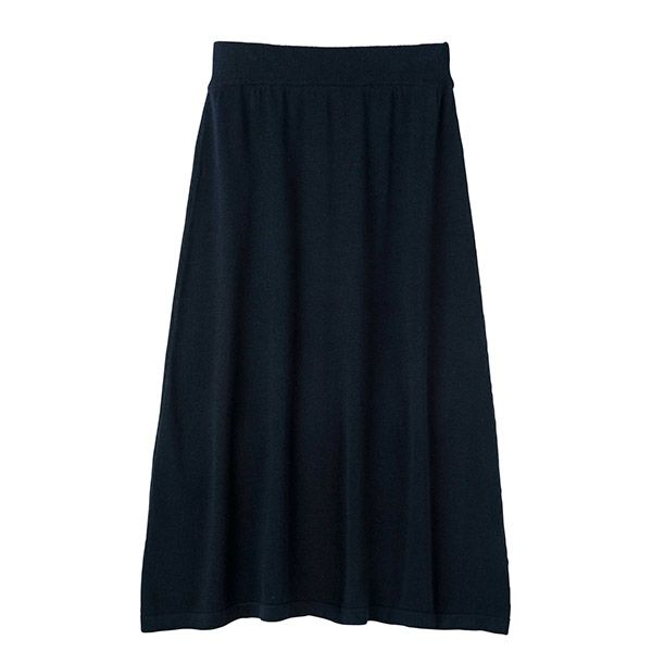 オーガニックコットン ニットAラインスカート