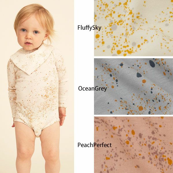 オーガニックコットン ベビーボディスーツMiniSplash(長袖)