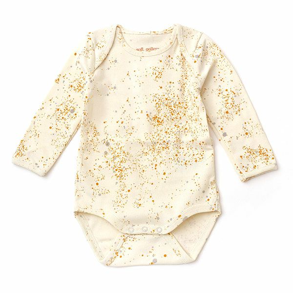 オーガニックコットン ベビーボディスーツMiniSplash(長袖)