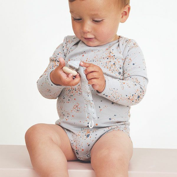 オーガニックコットン ベビーボディスーツMiniSplash(長袖)