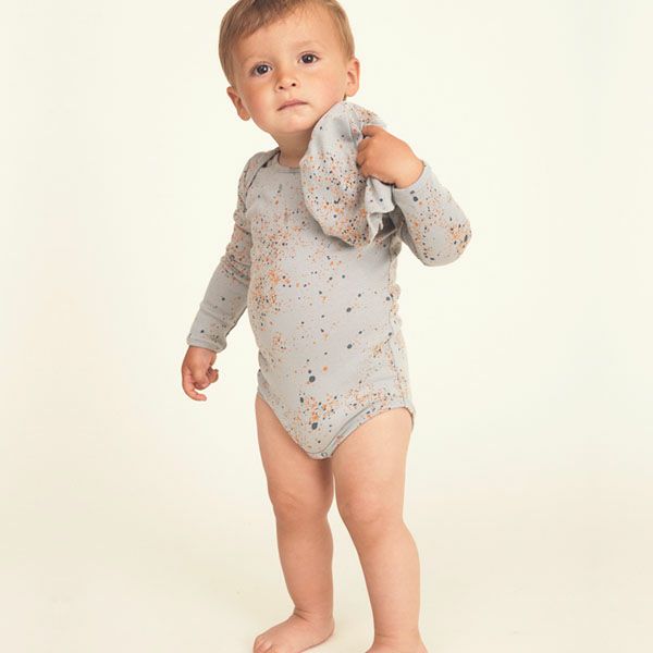 オーガニックコットン ベビーボディスーツMiniSplash(長袖)