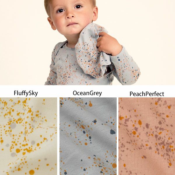 【SALE／20%OFF】 オーガニックコットン ベビー足つきカバーオールMiniSplash(長袖)