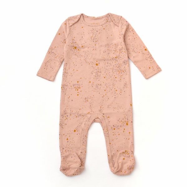 【SALE／20%OFF】 オーガニックコットン ベビー足つきカバーオールMiniSplash(長袖)