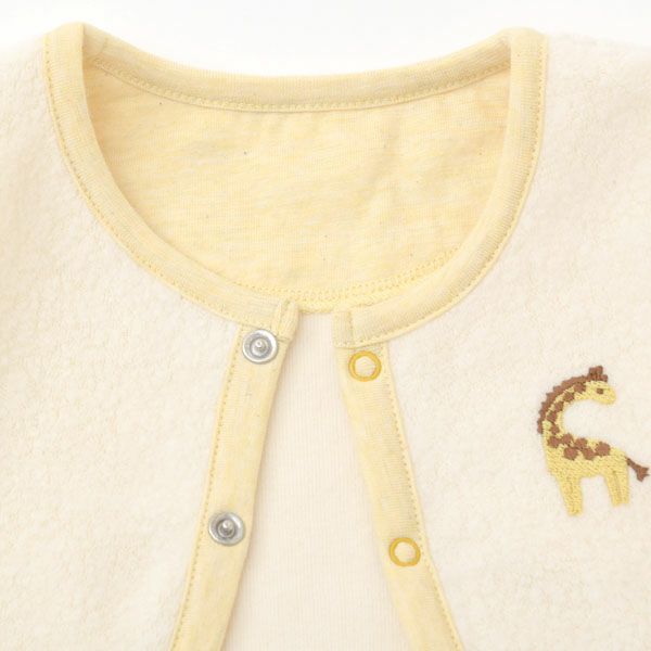 オーガニックコットン ベビー 起毛パイルベスト キキリン