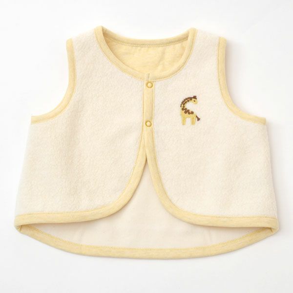 オーガニックコットン ベビー 起毛パイルベスト キキリン