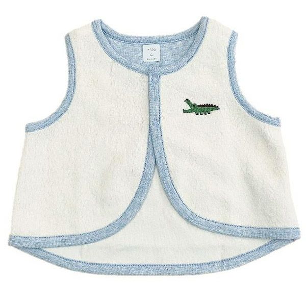 オーガニックコットン ベビー 起毛パイルベスト キキリン
