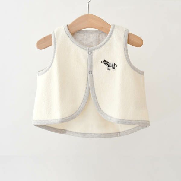オーガニックコットン ベビー 起毛パイルベスト キキリン