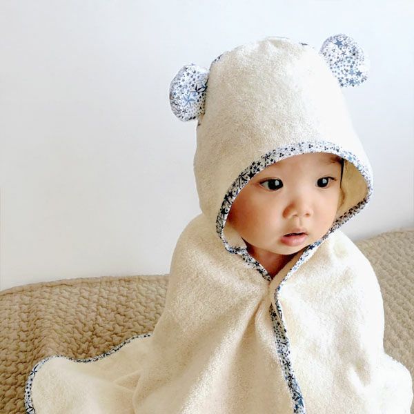 オーガニックコットン ベビー バスローブ リバティ