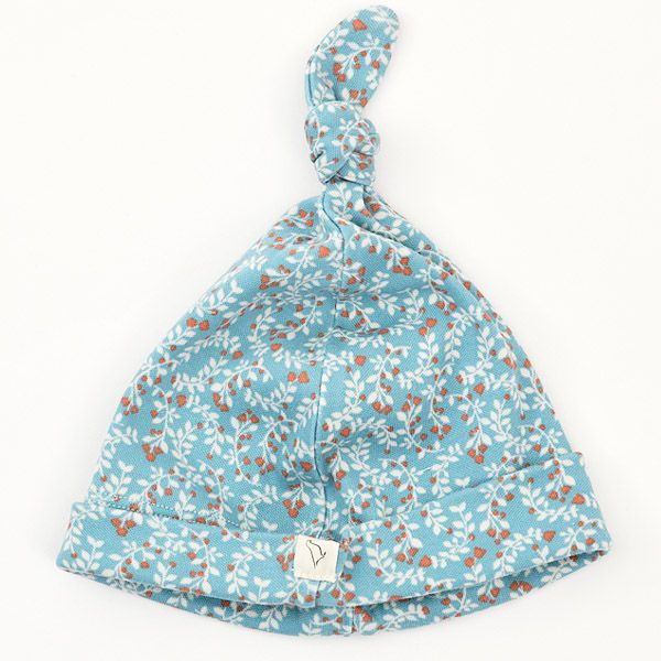 オーガニックコットン ベビー 結び帽 Leaf