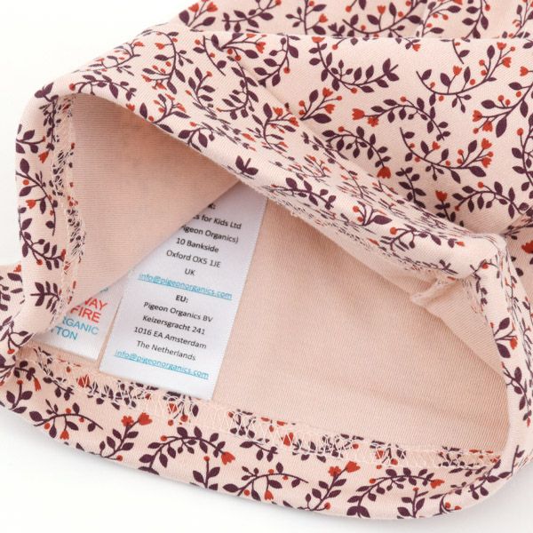 オーガニックコットン ベビー 結び帽 Leaf