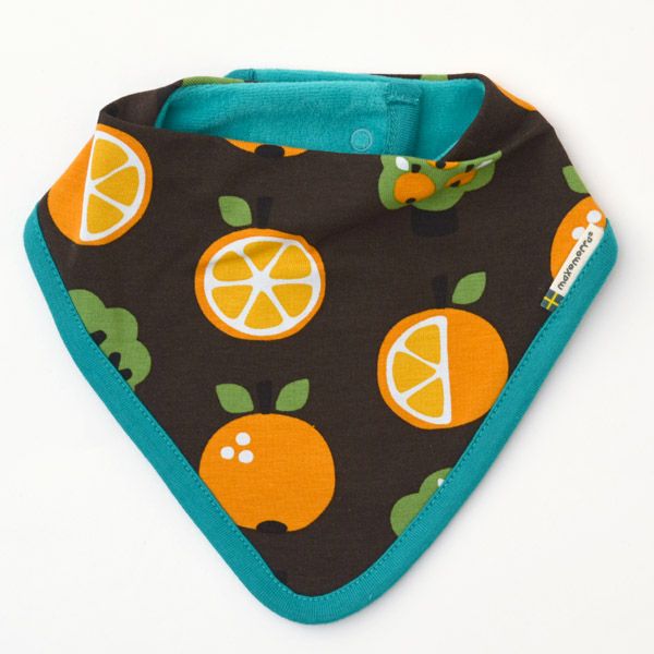 オーガニックコットン ベビーベロアビブ Orange