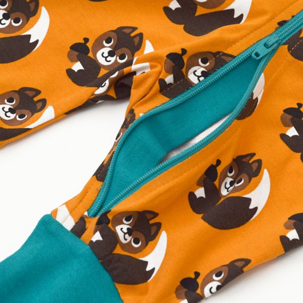 オーガニックコットン ベビージッパーカバーオール（長袖）Squirrel