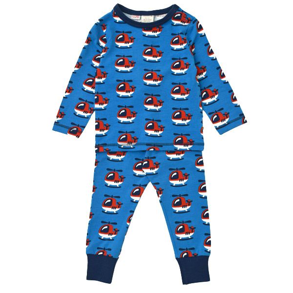 オーガニックコットン ベビーパジャマ（長袖）Helicopter 86-92