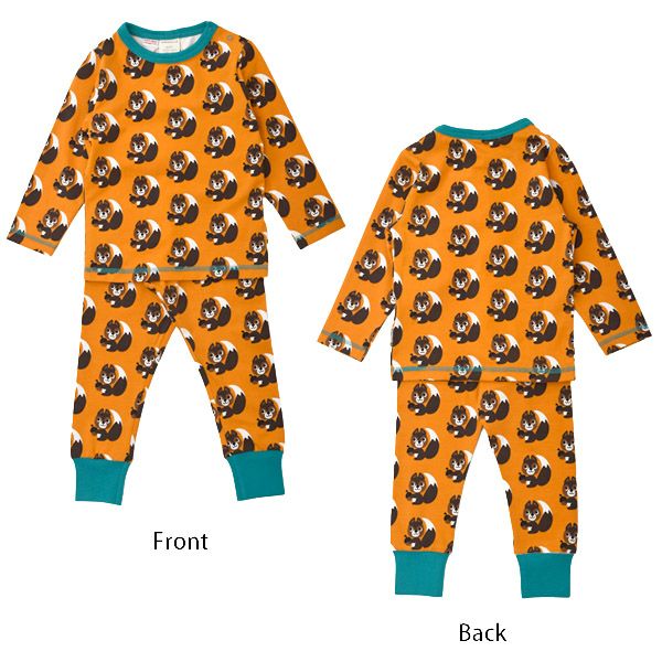 オーガニックコットン ベビーパジャマ（長袖）Squirrel 86-92