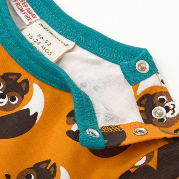 オーガニックコットン ベビーパジャマ（長袖）Squirrel 86-92