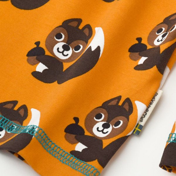 オーガニックコットン ベビーパジャマ（長袖）Squirrel 86-92