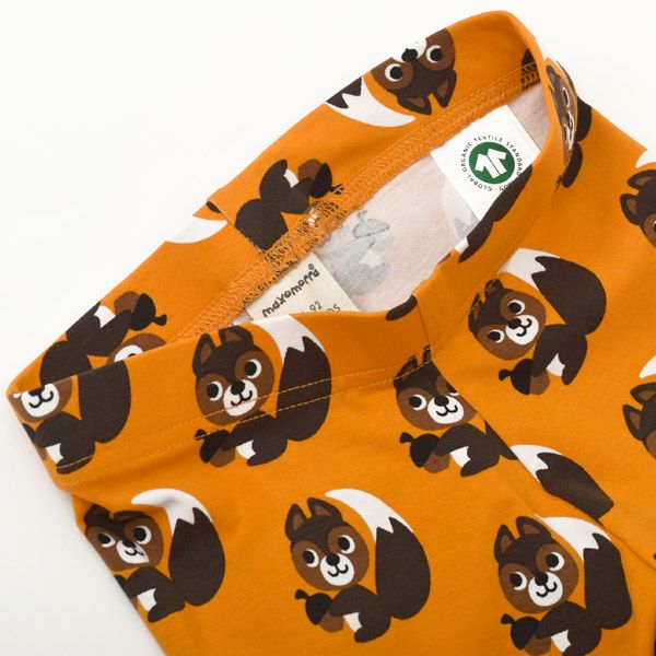 オーガニックコットン ベビーパジャマ（長袖）Squirrel 86-92