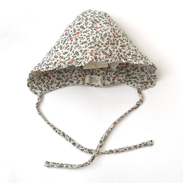 オーガニックコットン ベビーダブルガーゼプリントボンネット