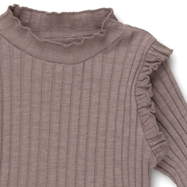 オーガニックコットン ベビーリブラッフルTシャツ(長袖)