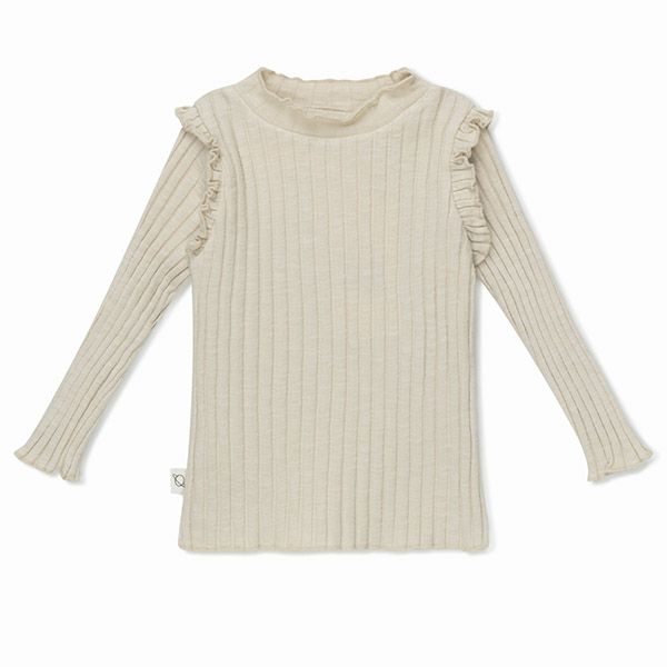 オーガニックコットン ベビーリブラッフルTシャツ(長袖)