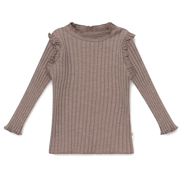 オーガニックコットン ベビーリブラッフルTシャツ(長袖)