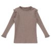オーガニックコットン ベビーリブラッフルTシャツ(長袖)
