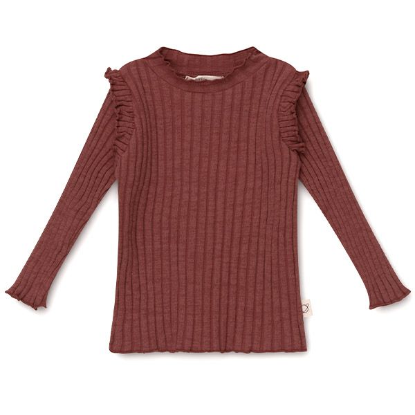 オーガニックコットン ベビーリブラッフルTシャツ(長袖)