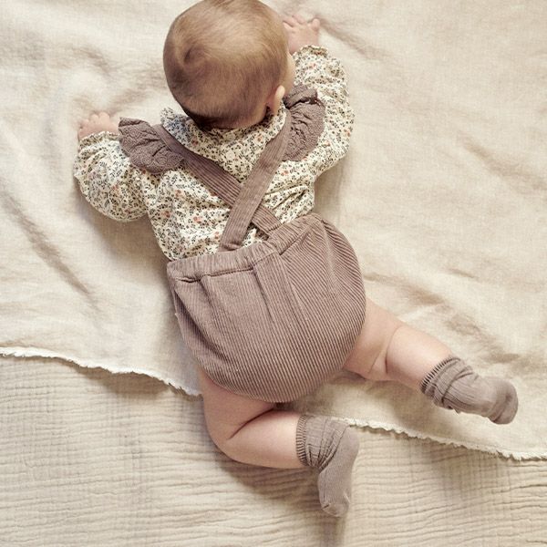 オーガニックコットン ベビーコーデュロイサスペンダー付ブルマ