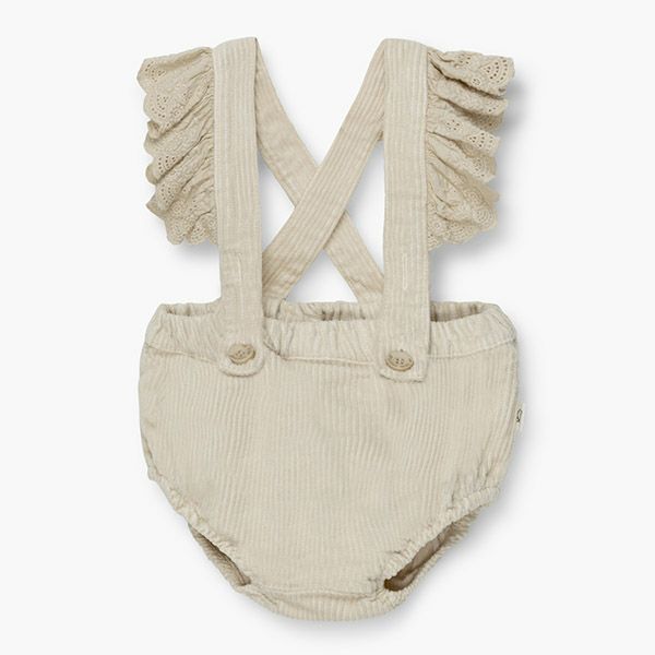 オーガニックコットン ベビーコーデュロイサスペンダー付ブルマ
