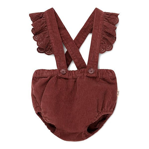 オーガニックコットン ベビーコーデュロイサスペンダー付ブルマ