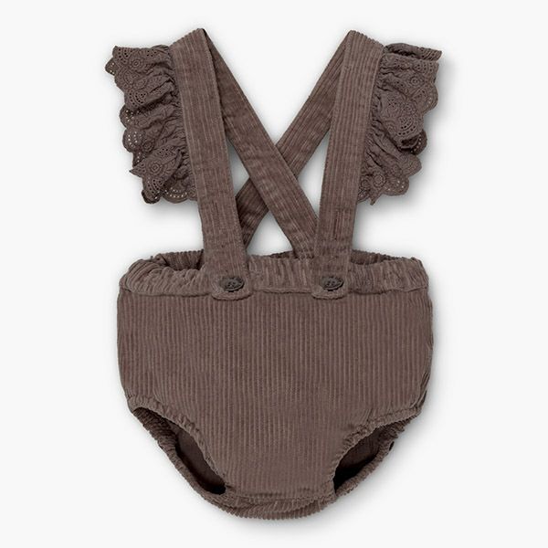 オーガニックコットン ベビーコーデュロイサスペンダー付ブルマ