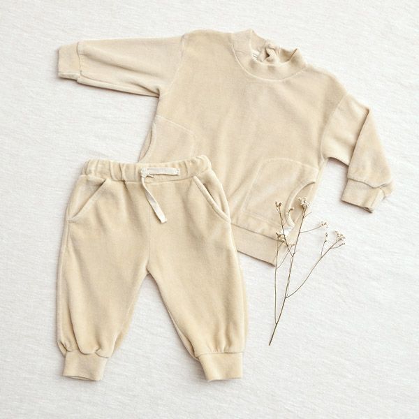 【SALE／20%OFF】 オーガニックコットン ベビーベロアパンツ