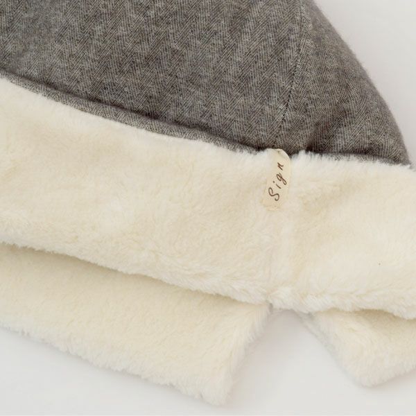 オーガニックコットン＆ウール ヘリンボーンボアワッチ