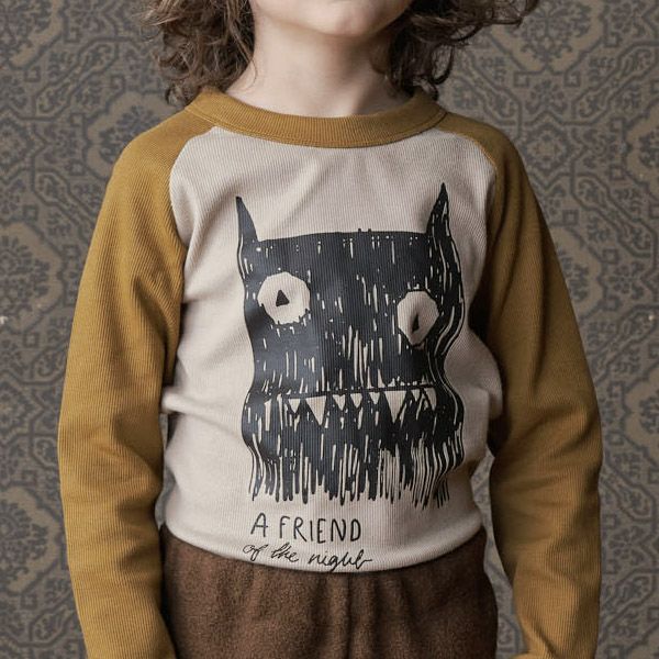 【SALE／20%OFF】 オーガニックコットン キッズリブラグランＴシャツ(長袖)