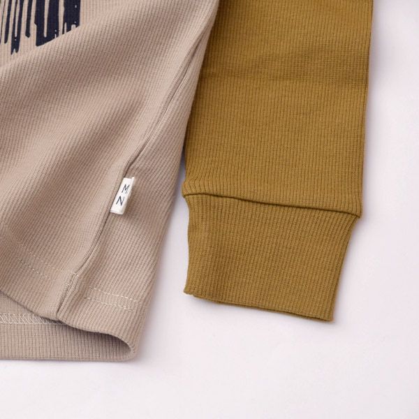 【SALE／20%OFF】 オーガニックコットン キッズリブラグランＴシャツ(長袖)