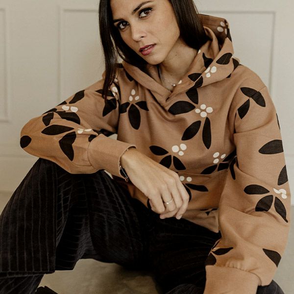 【SALE／10%OFF】オーガニックコットン フーディNightBlooms(長袖)